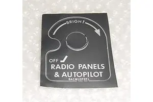 BACM10P9TL, Boeing Aircraft Decal, Placard